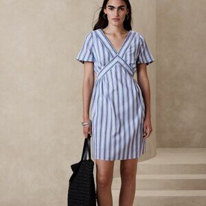 NWT, $110, BANANA REPUBLIC, Flutter-Sleeve Dress - XS Tall